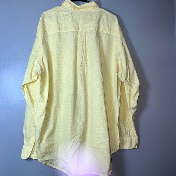 ✨Vintage Nicklaus Golf Shirt XXL Yellow Gingham Button Down 100% Cotton - Picture 3 of 8